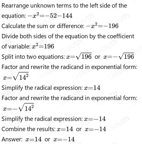 Factoring X^2 + 196: Simplified Formula